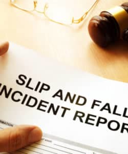 image of slip and fall incident report